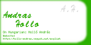 andras hollo business card