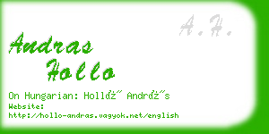 andras hollo business card